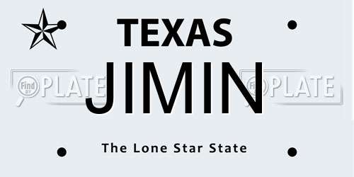 JIMIN Texas License Plate