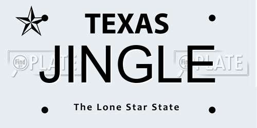 JINGLE Texas License Plate