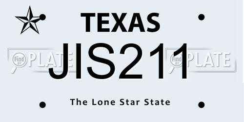 JIS211 Texas License Plate