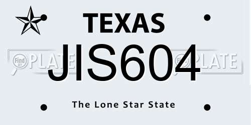 JIS604 Texas License Plate