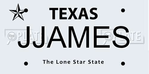 JJAMES Texas License Plate