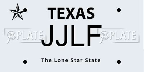 JJLF Texas License Plate