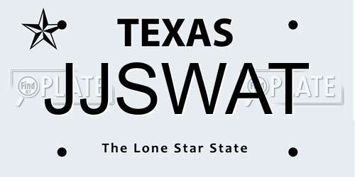 JJSWAT Texas License Plate