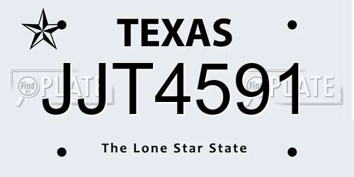 JJT4591 Texas License Plate