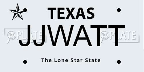 JJWATT Texas License Plate