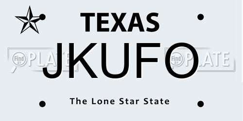 JKUFO Texas License Plate