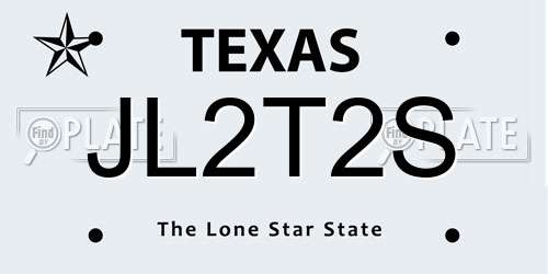 JL2T2S Texas License Plate