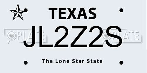 JL2Z2S Texas License Plate