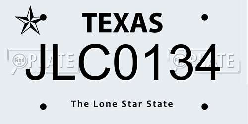JLC0134 Texas License Plate