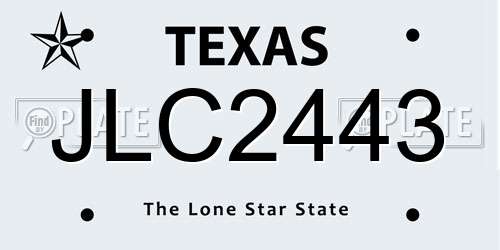 JLC2443 Texas License Plate
