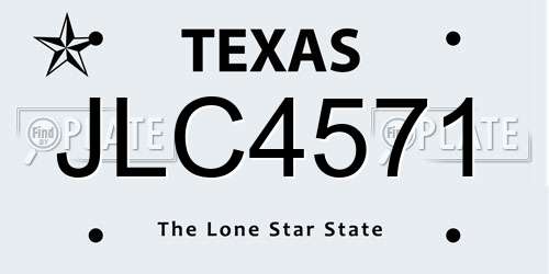 JLC4571 Texas License Plate