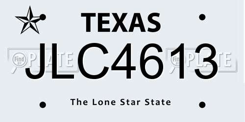 JLC4613 Texas License Plate