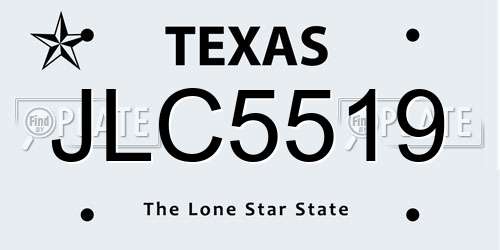 JLC5519 Texas License Plate
