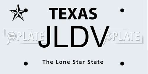 JLDV Texas License Plate