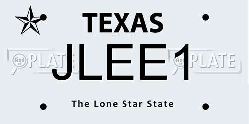 JLEE1 Texas License Plate