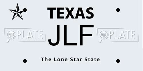 JLF Texas License Plate