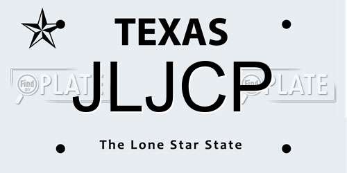 JLJCP Texas License Plate