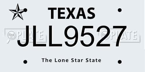 JLL9527 Texas License Plate