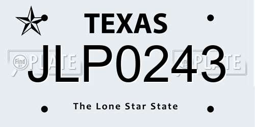 JLP0243 Texas License Plate