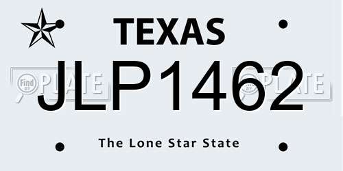 JLP1462 Texas License Plate