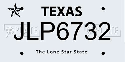 JLP6732 Texas License Plate