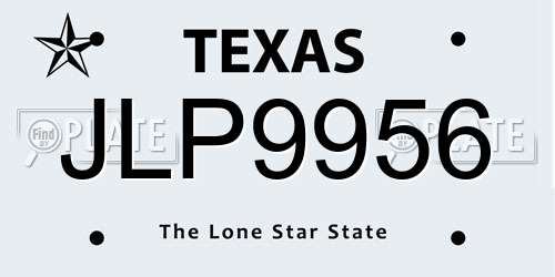 JLP9956 Texas License Plate