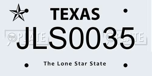 JLS0035 Texas License Plate