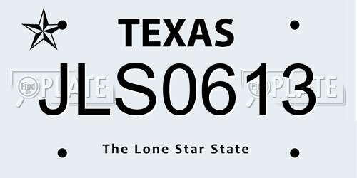 JLS0613 Texas License Plate