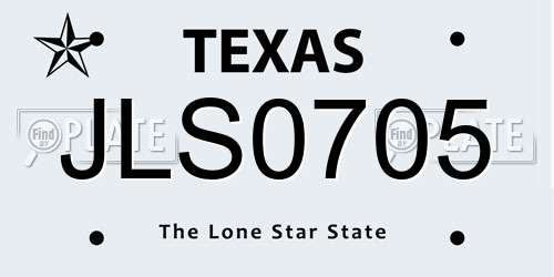 JLS0705 Texas License Plate