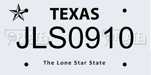 JLS0910 Texas License Plate