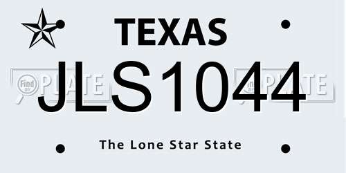 JLS1044 Texas License Plate