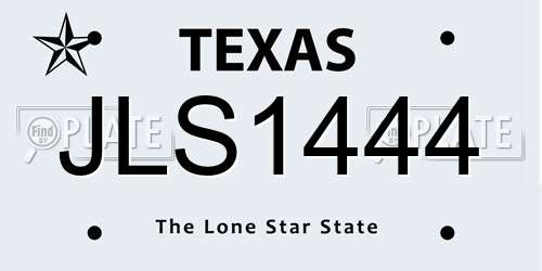 JLS1444 Texas License Plate