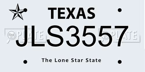 JLS3557 Texas License Plate