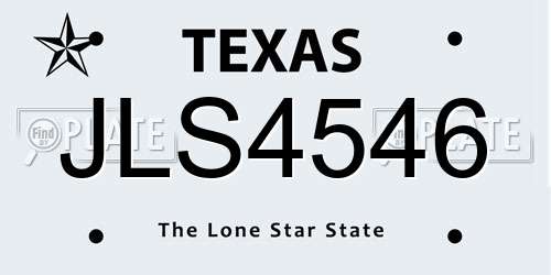 JLS4546 Texas License Plate