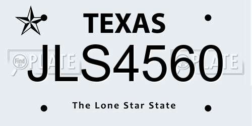 JLS4560 Texas License Plate