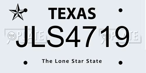 JLS4719 Texas License Plate