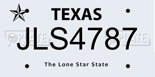 JLS4787 Texas License Plate