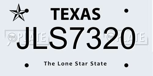 JLS7320 Texas License Plate