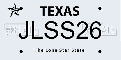JLSS26 Texas License Plate