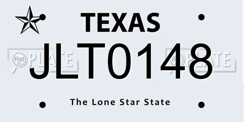 JLT0148 Texas License Plate