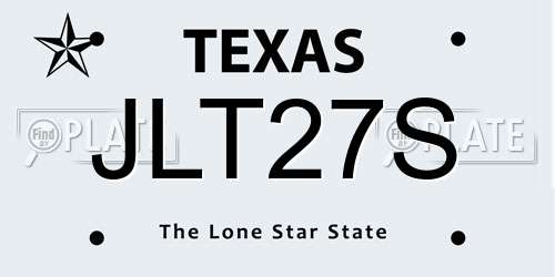 JLT27S Texas License Plate