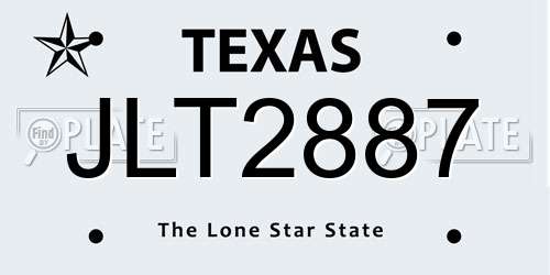 JLT2887 Texas License Plate