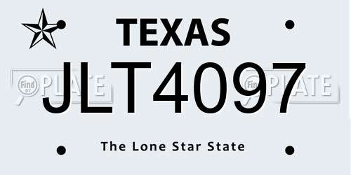 JLT4097 Texas License Plate