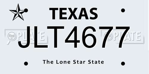 JLT4677 Texas License Plate