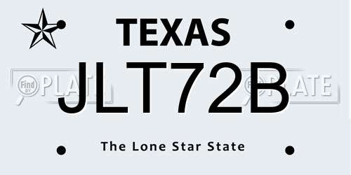 JLT72B Texas License Plate
