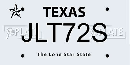 JLT72S Texas License Plate
