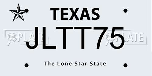 JLTT75 Texas License Plate