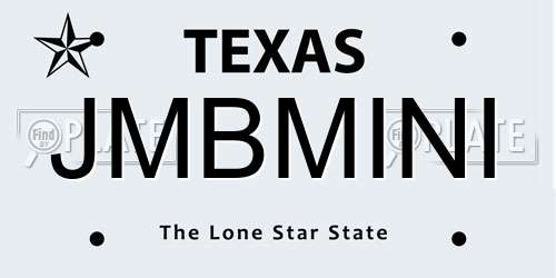 JMBMINI Texas License Plate