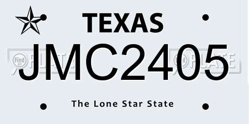JMC2405 Texas License Plate