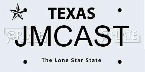 JMCAST Texas License Plate